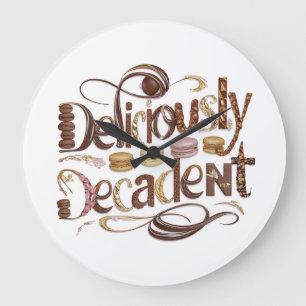Deliciously Decadent Cakes & Chocolate Design Large Clock