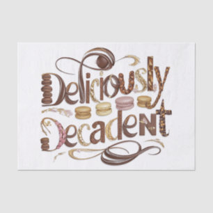 Deliciously Decadent Cakes & Chocolate Design Tissue Paper