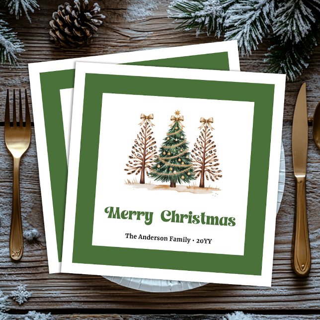 Delight Christmas Tree Leopard Print Dinner Napkin (Delight Christmas Tree Leopard Print Dinner Napkins!)