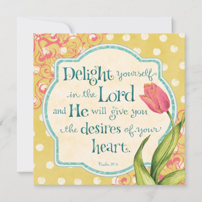 Delight in the Lord - Personalised Invitation (Front)