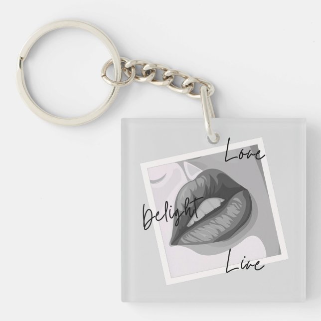 Delight Love Live Lips Key Ring (Front)