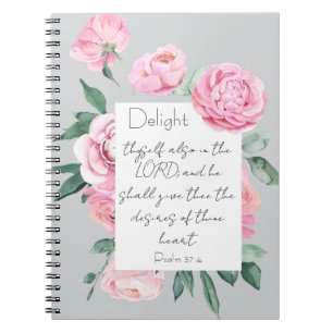 Delight Psalm Pink Peony Womans Devotional Journal