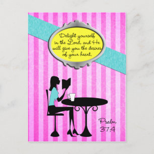 Delight Yourself in the Lord Psalm 37:4 Christian Postcard