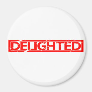 Delighted Stamp Magnet