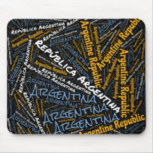 Delightful Argentina Flag Colours Patriotic Mouse Pad