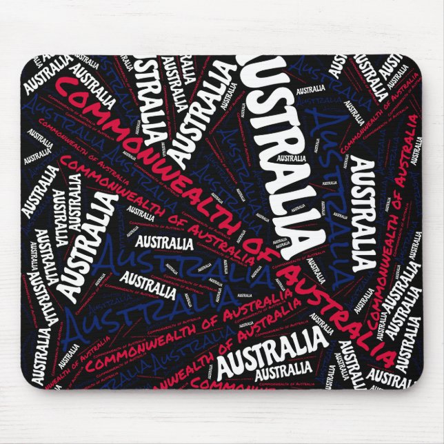 Delightful Australia Flag Colours Patriotic Mouse Pad (Front)