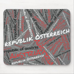 Delightful Austria Flag Colours Patriotic Mouse Pad
