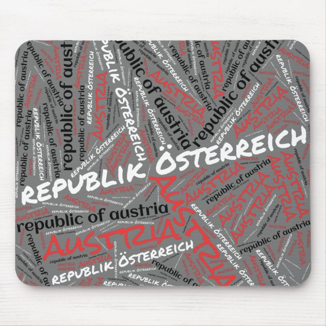 Delightful Austria Flag Colours Patriotic Mouse Pad (Front)