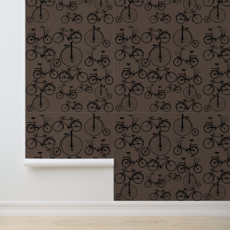 Delightful bicycle-themed wallpaper