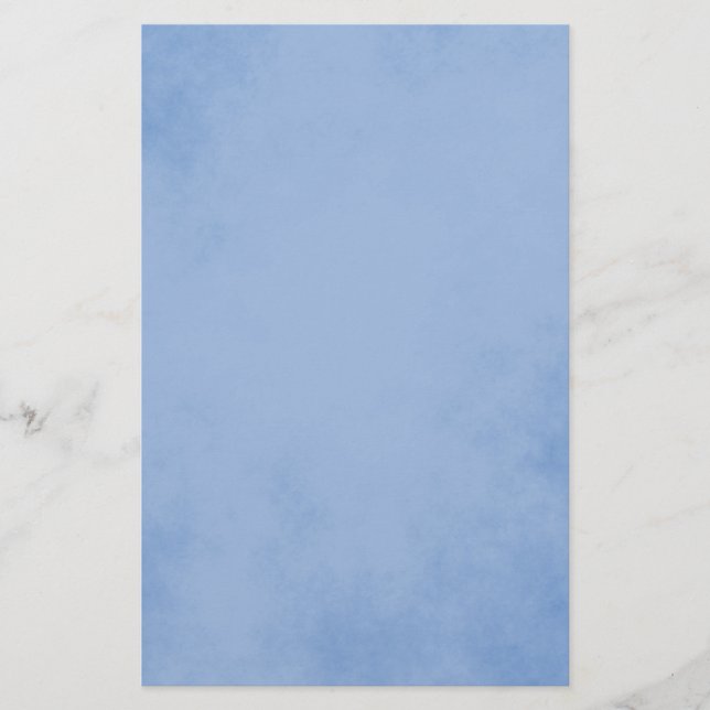 Delightful Blue Parchment Stationery (Front)