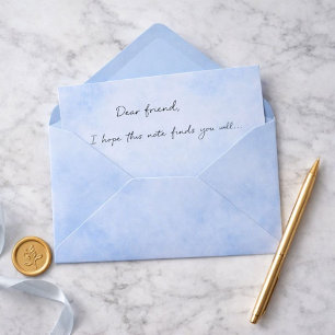 Delightful Blue Parchment Stationery