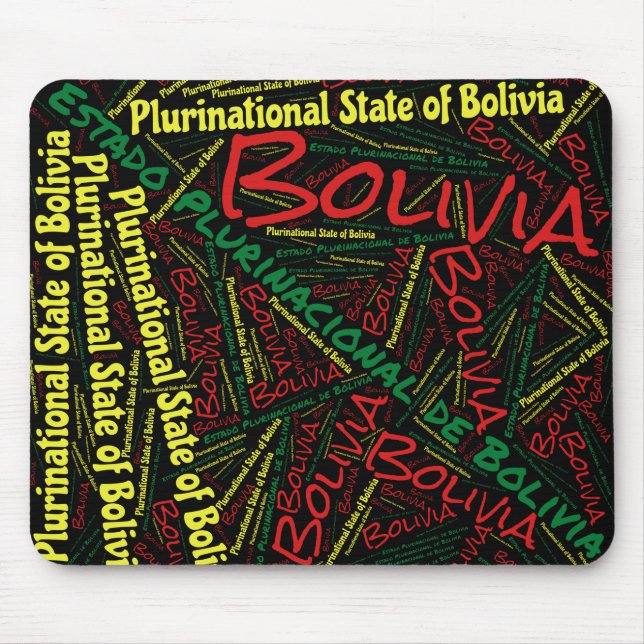 Delightful Bolivia Flag Colours Patriotic Mouse Pad (Front)