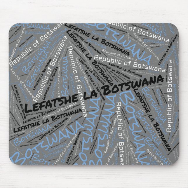 Delightful Botswana Flag Colours Patriotic Mouse Pad (Front)