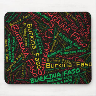 Delightful Burkina Faso Flag Colours Patriotic Mouse Pad