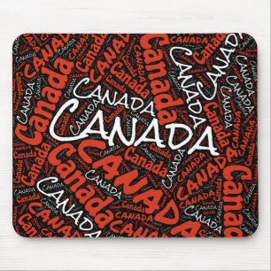 Delightful Canada Flag Colours Patriotic Mouse Pad