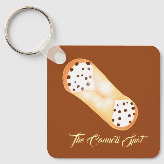 Delightful Cannoli Dessert Key Ring (Front)