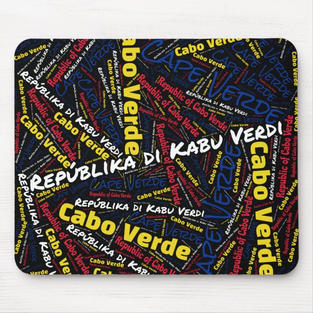 Delightful Cape Verde Flag Colours Patriotic Mouse Pad (Front)