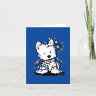 Delightful Christmas KiniArt Westie Holiday Card