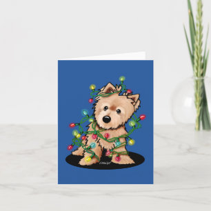 Delightful Christmas Norwich Terrier Holiday Card