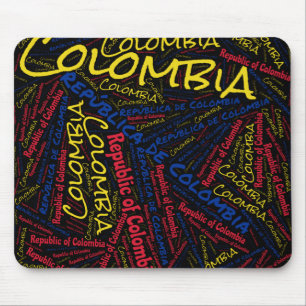 Delightful Colombia Flag Colours Patriotic Mouse Pad