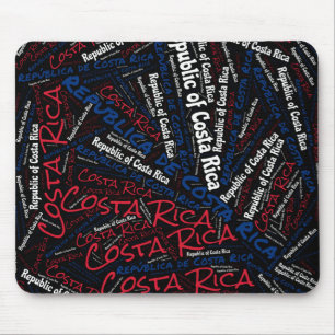Delightful Costa Rica Flag Colours Patriotic Mouse Pad