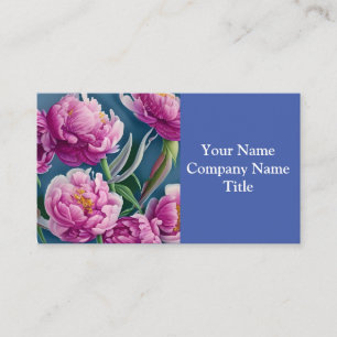 Delightful Country Garden Peonies Business Card