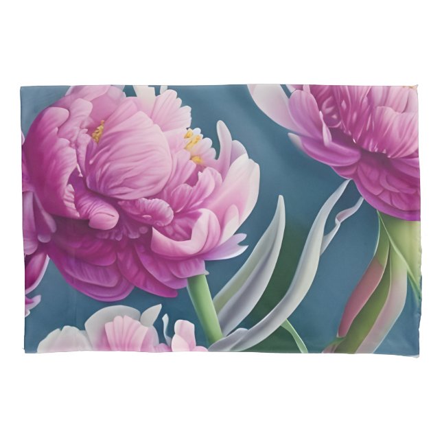Delightful Country Garden Peonies Pillowcase (Front-Left)