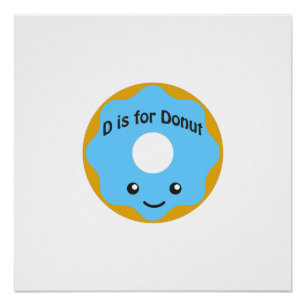 Delightful D is for Doughnut Poster