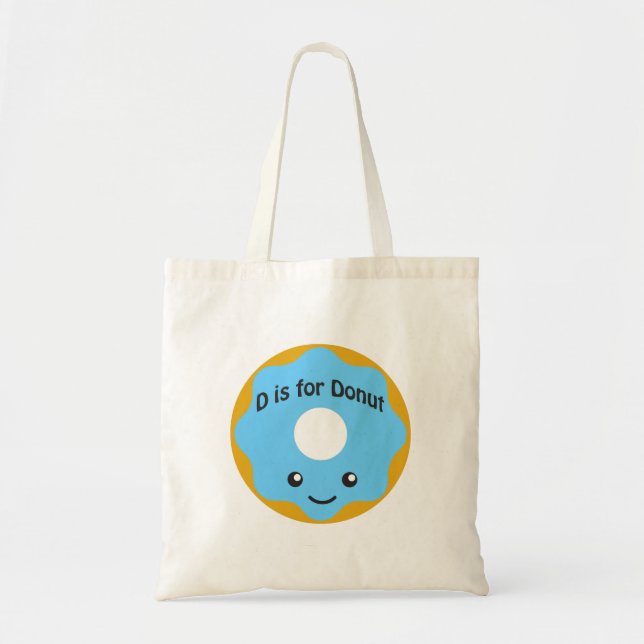Delightful D is for Doughnut Tote Bag (Front)