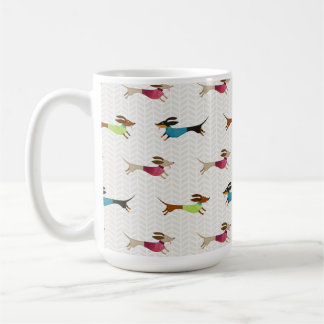 Delightful Dachshund Pattern Coffee Mug