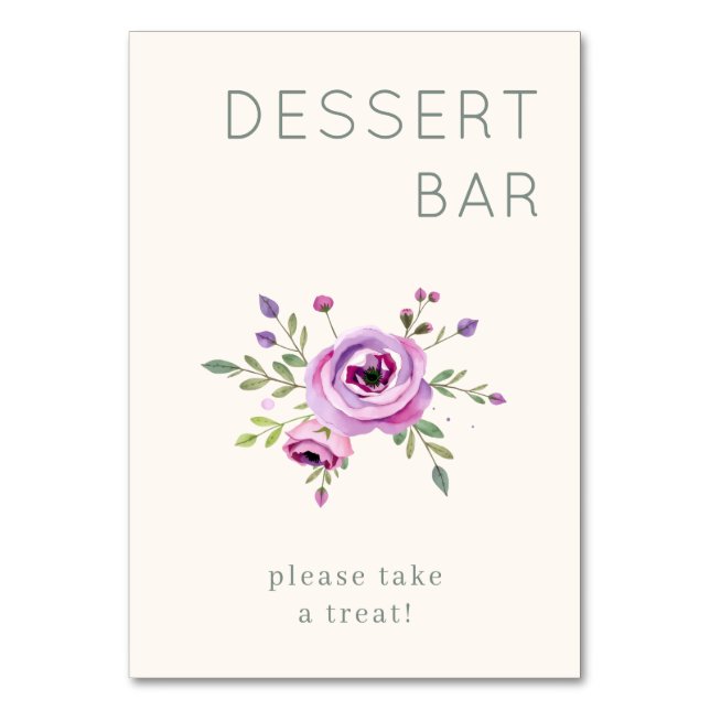 Delightful Dessert Bar Invitation Table Number (Front)