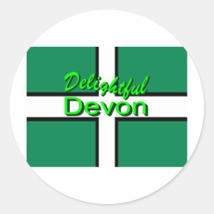 Delightful Devon Classic Round Sticker