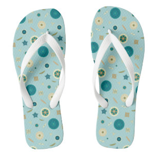 Delightful Diatoms Flip Flops