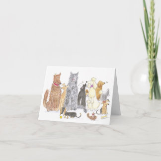 Delightful dogs note card