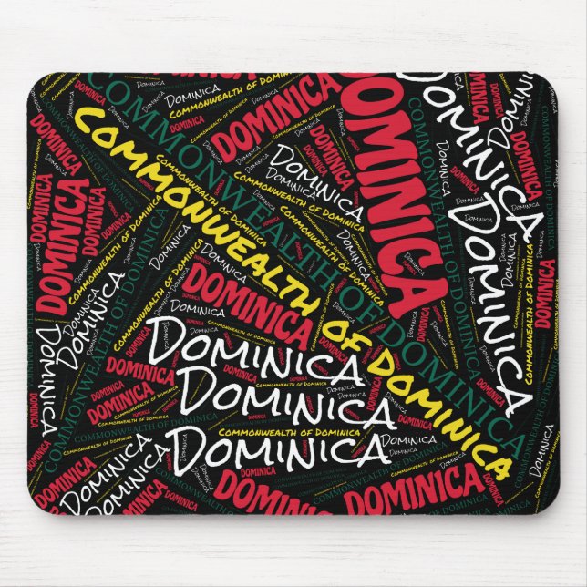 Delightful Dominica Flag Colours Patriotic Mouse Pad (Front)