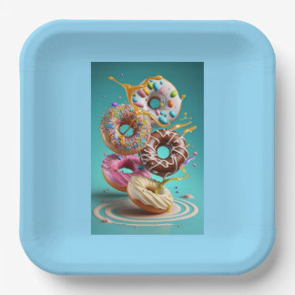 "Delightful Doughnuts: A Sweetly Designed Paper Pl Plate