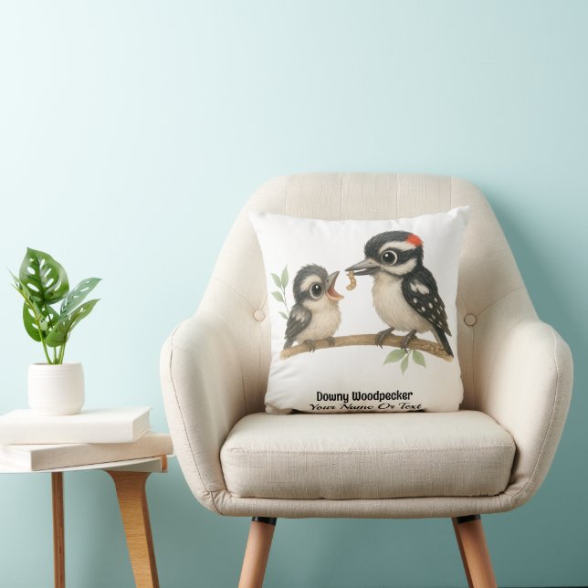 Delightful Downy Woodpecker Cushion (Chair)