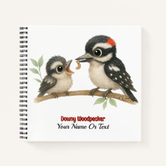 Delightful Downy Woodpecker Notebook