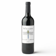 Delightful Dragonfly Wine Label Template
