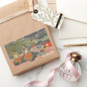 Delightful Drowsiness by Paul Gauguin, Vintage Art Rectangular Sticker