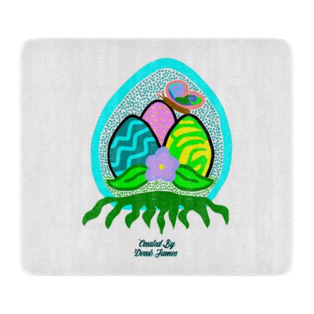 Delightful Easter Eggs Cutting Board (Front)