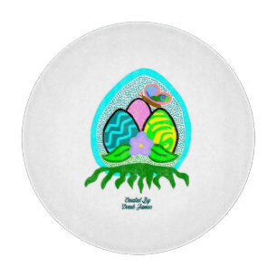 Delightful Easter Eggs Round Cutting Board 30.4 cm
