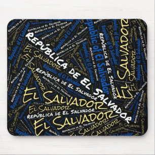 Delightful El Salvador Flag Colours Patriotic Mouse Pad