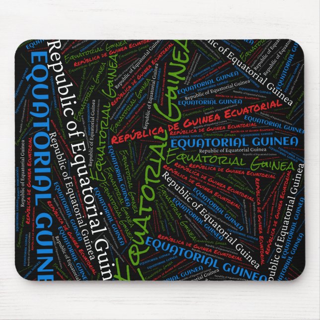 Delightful Equatorial Guinea Flag Colours Patrioti Mouse Pad (Front)