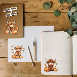 Delightful Fall Highland Cow Small Sticker Sheet