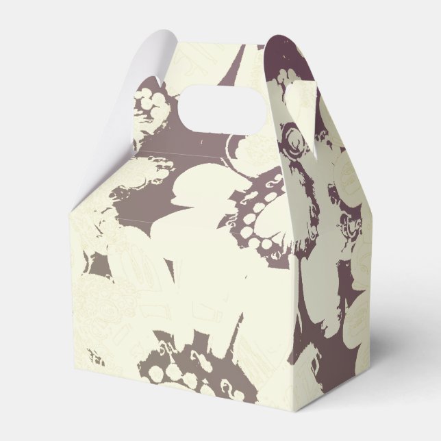 Delightful Floral Wedding Favour Box (Front Side)