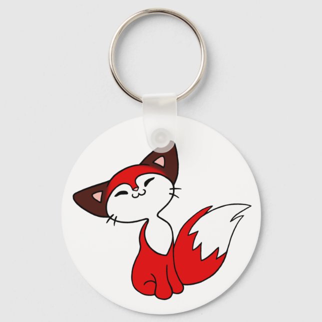Delightful Fox Key Ring (Front)