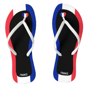 Delightful France Flag Colours Patriotic Thongs