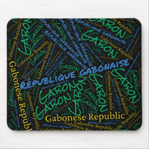 Delightful Gabon Flag Colours Patriotic Mouse Pad