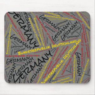 Delightful Germany Flag Colours Patriotic Mouse Pad